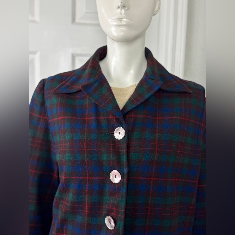 PENDLETON 1940's VINTAGE 50's Classic ORIGINAL 49er Jacket Tartan Plaid Wool M/L - Picture 4 of 16